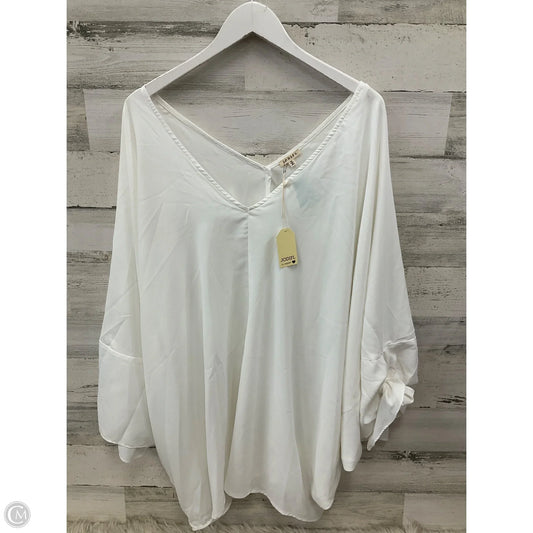 Top Short Sleeve By Jodifl In White, Size: 3x