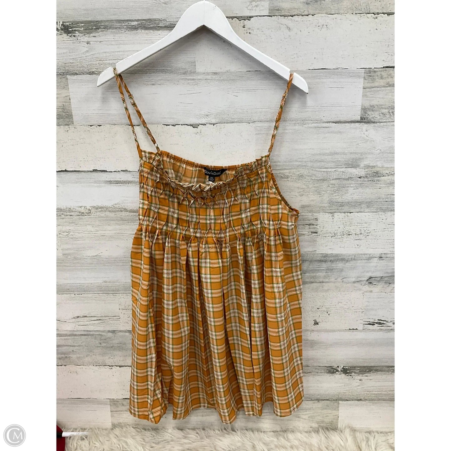 Top Sleeveless By Davi & Dani In Yellow, Size: 3x