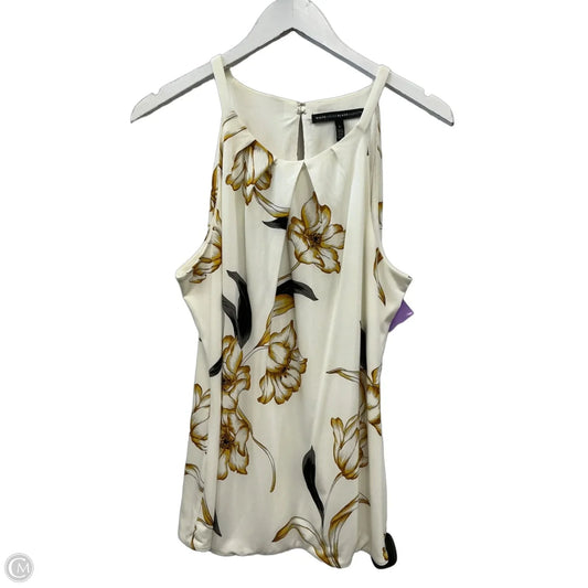 Top Sleeveless By White House Black Market In Gold & White, Size: L