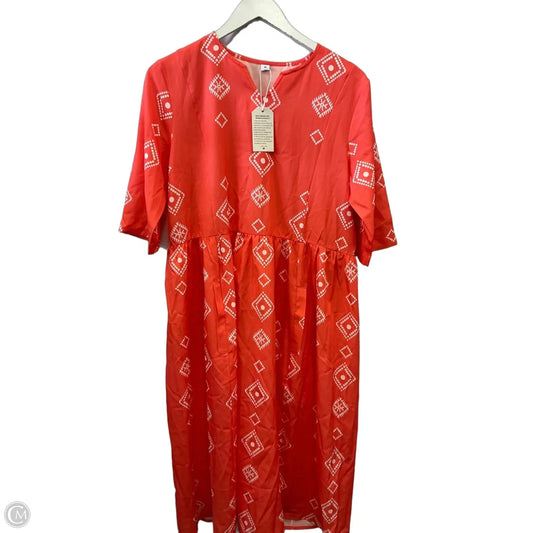 Dress Casual Midi By Clothes Mentor In Orange, Size: M