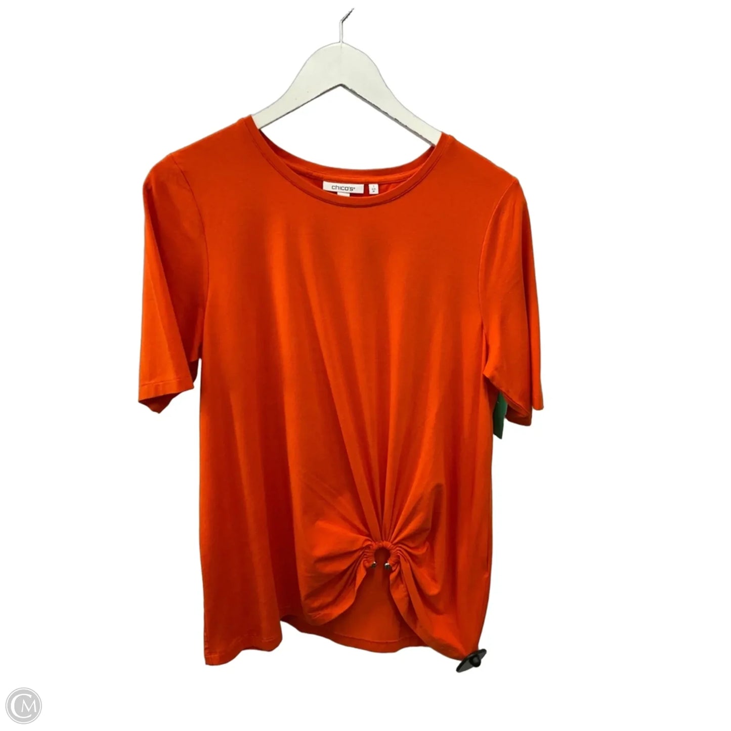 Top Short Sleeve By Chicos In Orange, Size: M