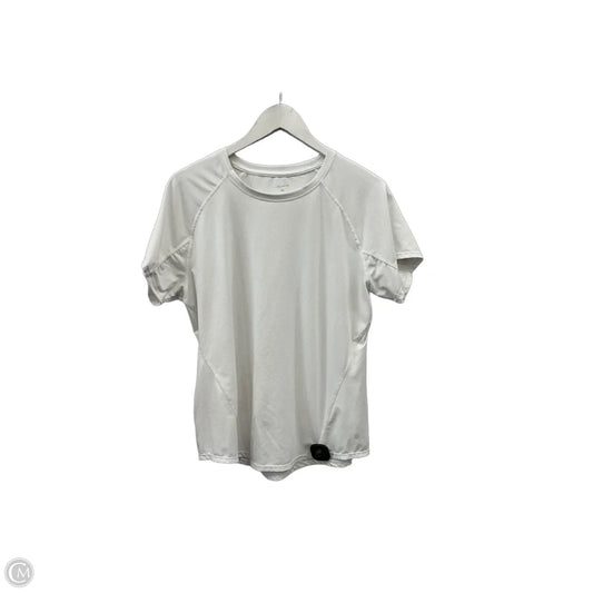 Athletic Top Short Sleeve By Clothes Mentor In White, Size: L
