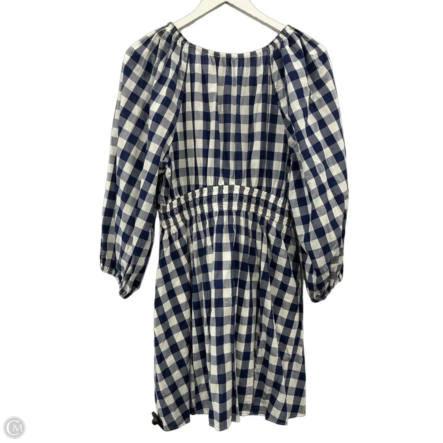 Dress Casual Midi By J. Crew In Blue & White, Size: M
