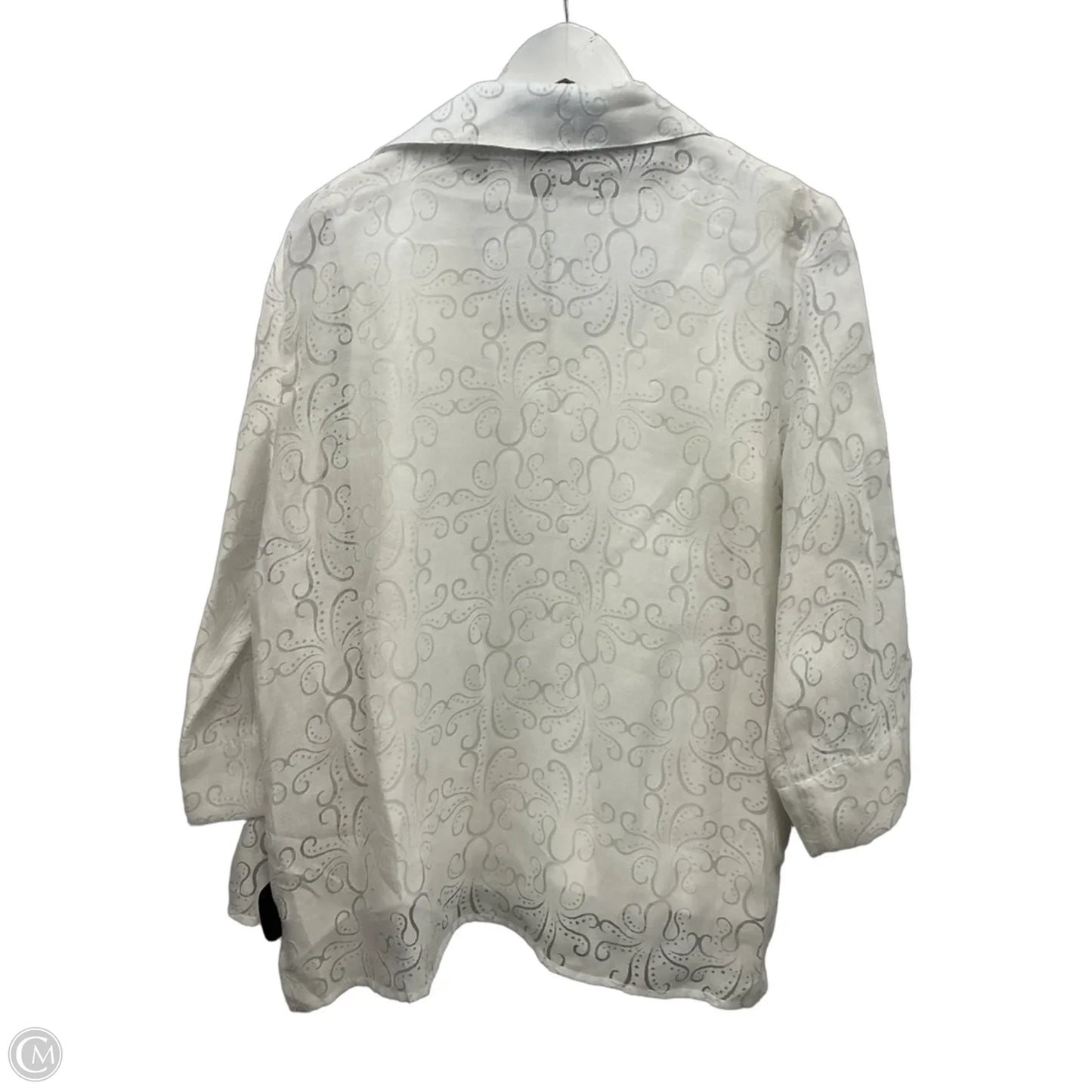 Top 3/4 Sleeve By Alfred Dunner In White, Size: Xl
