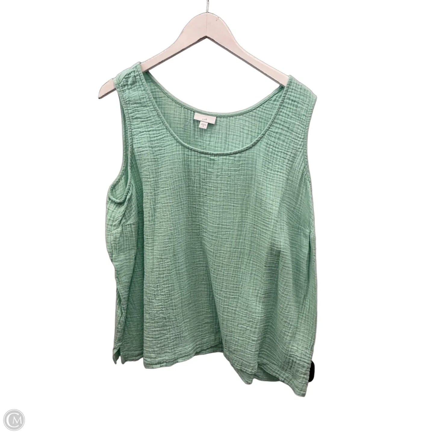 Top Sleeveless By J. Jill In Green, Size: 2x