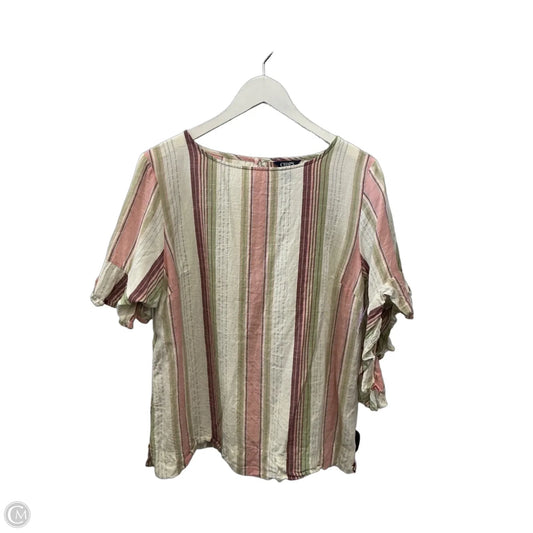 Top Short Sleeve By Chaps In Multi-colored, Size: L