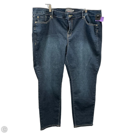 Jeans Straight By Torrid In Blue Denim, Size: 22