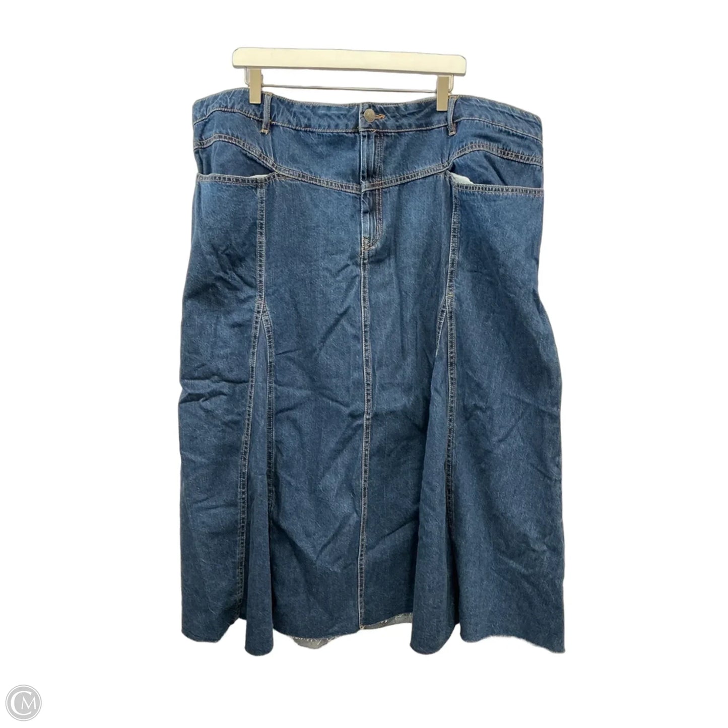 Skirt Maxi By Ava & Viv In Blue Denim, Size: 22