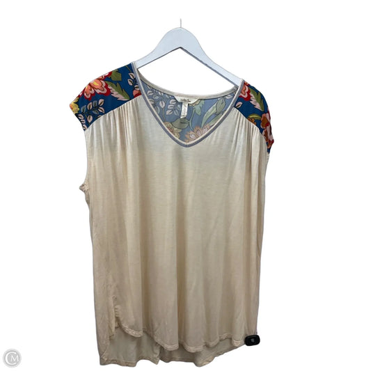 Top Sleeveless By Matilda Jane In Floral Print, Size: 2x