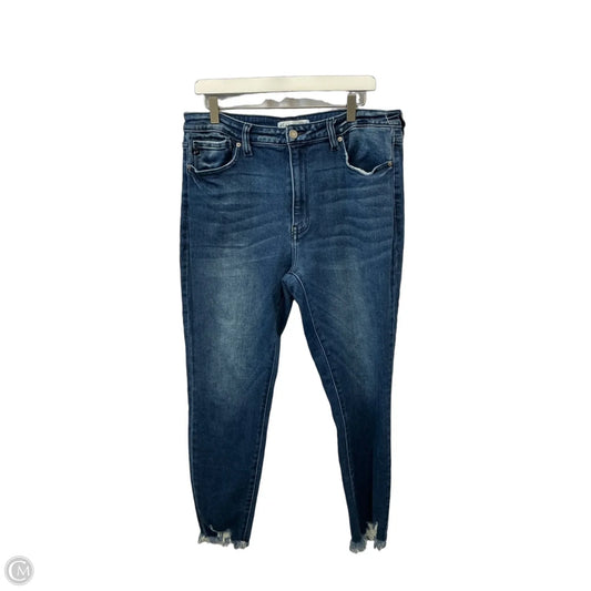Jeans Skinny By Kancan In Blue Denim, Size: 14