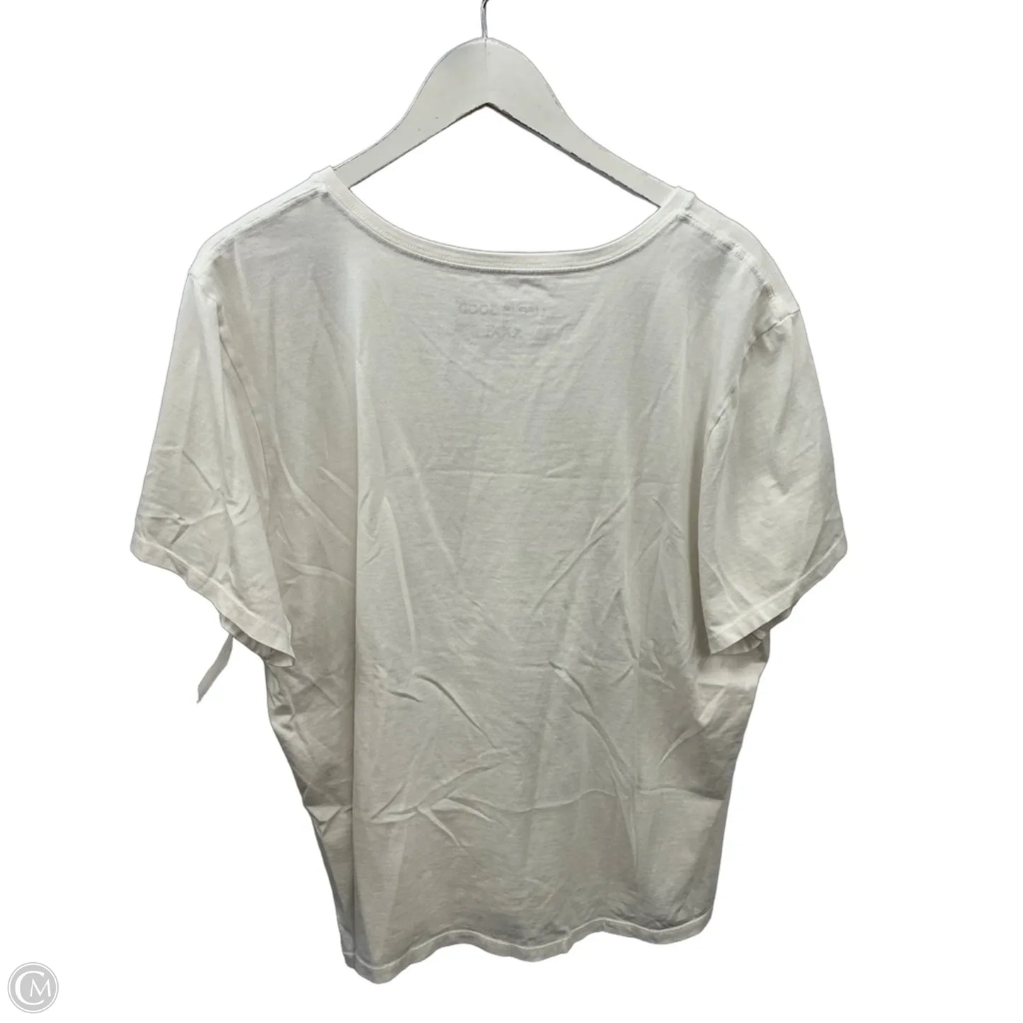 Top Short Sleeve By Life Is Good In White, Size: Xxl