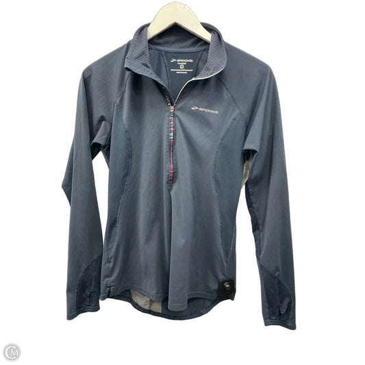 Athletic Sweatshirt Collar By Brooks In Blue, Size: M