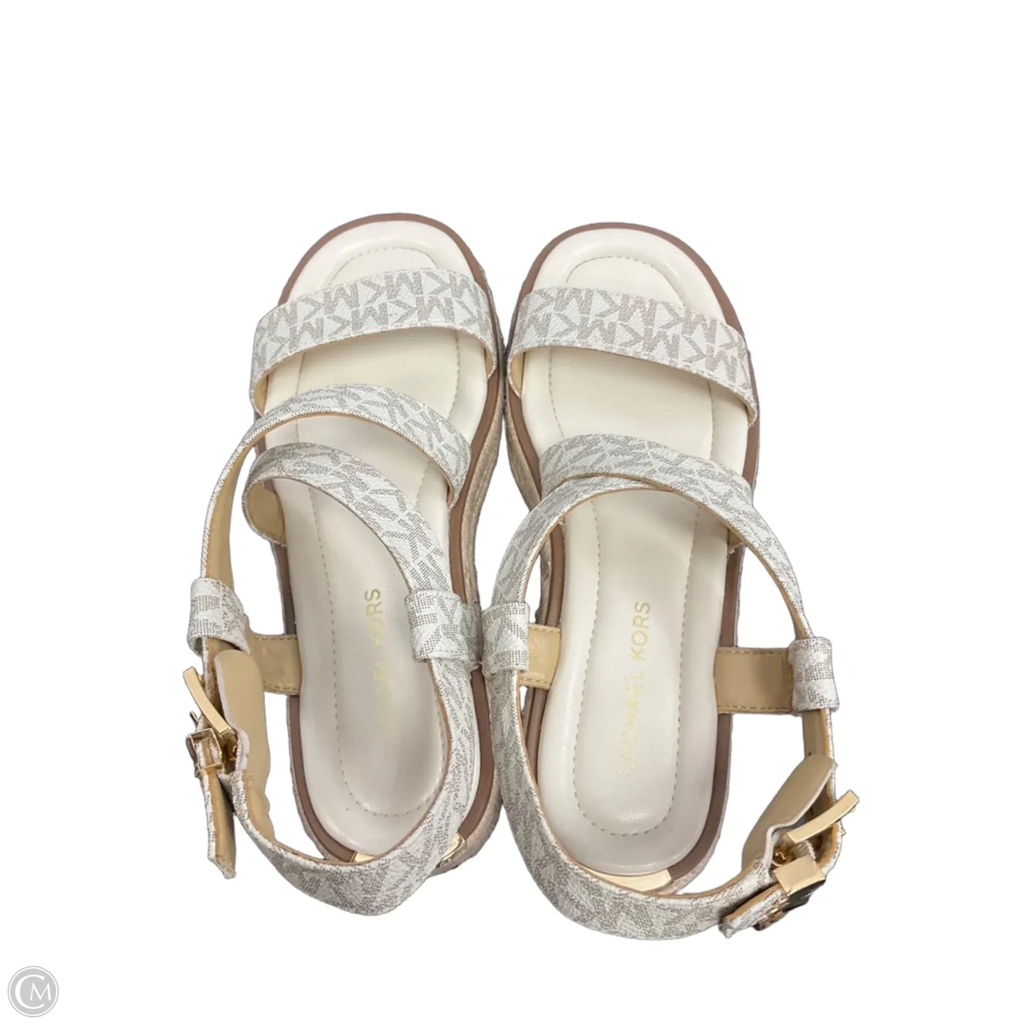 Sandals Designer By Michael Kors In Ivory, Size: 6.5