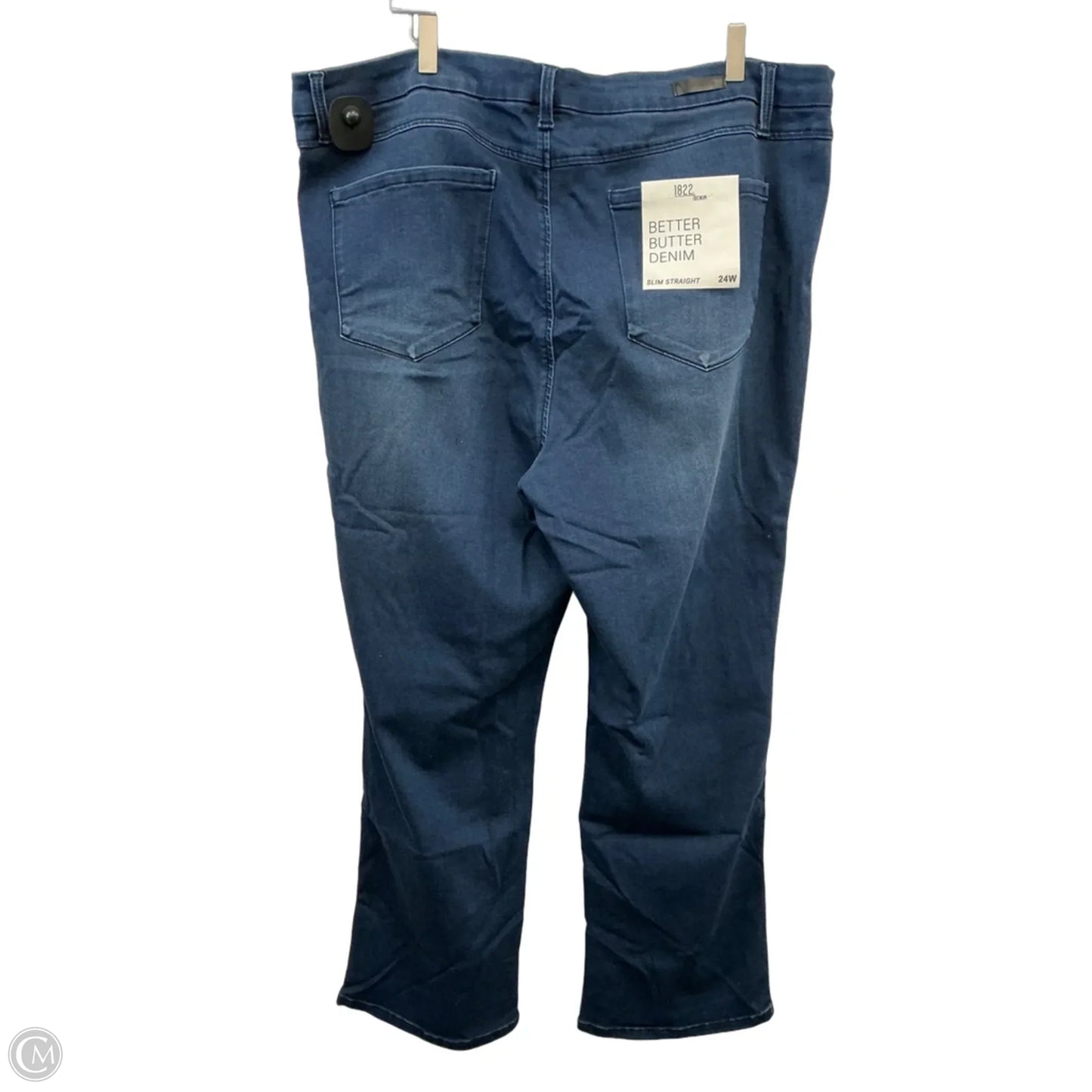 Jeans Straight By 1822 Denim In Blue Denim, Size: 24