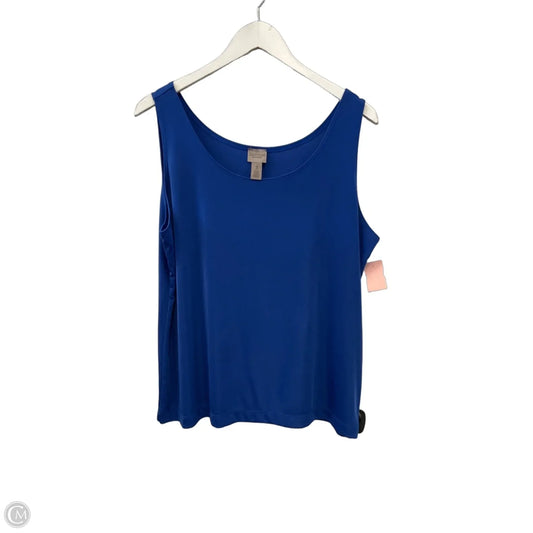 Top Sleeveless By Chicos In Blue, Size: Xl