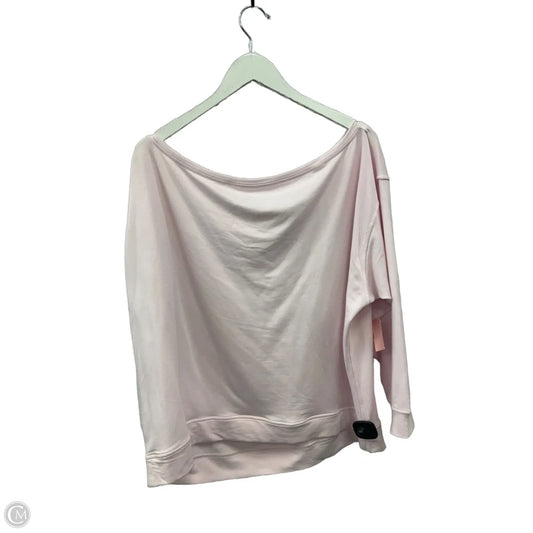 Athletic Top Long Sleeve Collar By Lululemon In Pink, Size: L
