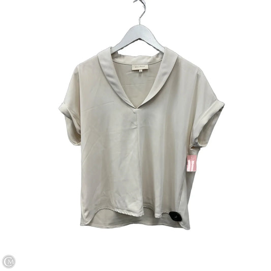 Top Short Sleeve By Melloday In Ivory, Size: M
