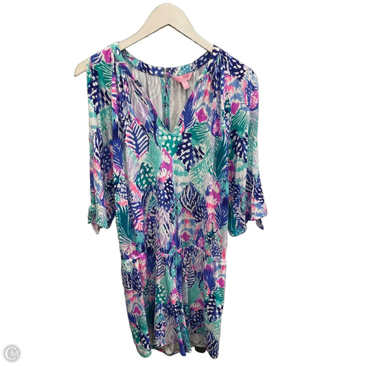 Romper Designer By Lilly Pulitzer In Floral Print, Size: S