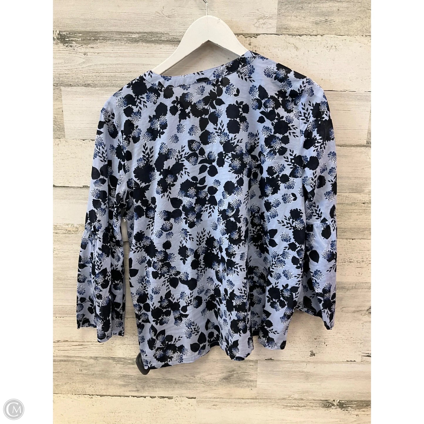 Blouse Long Sleeve By Loft In Blue, Size: S