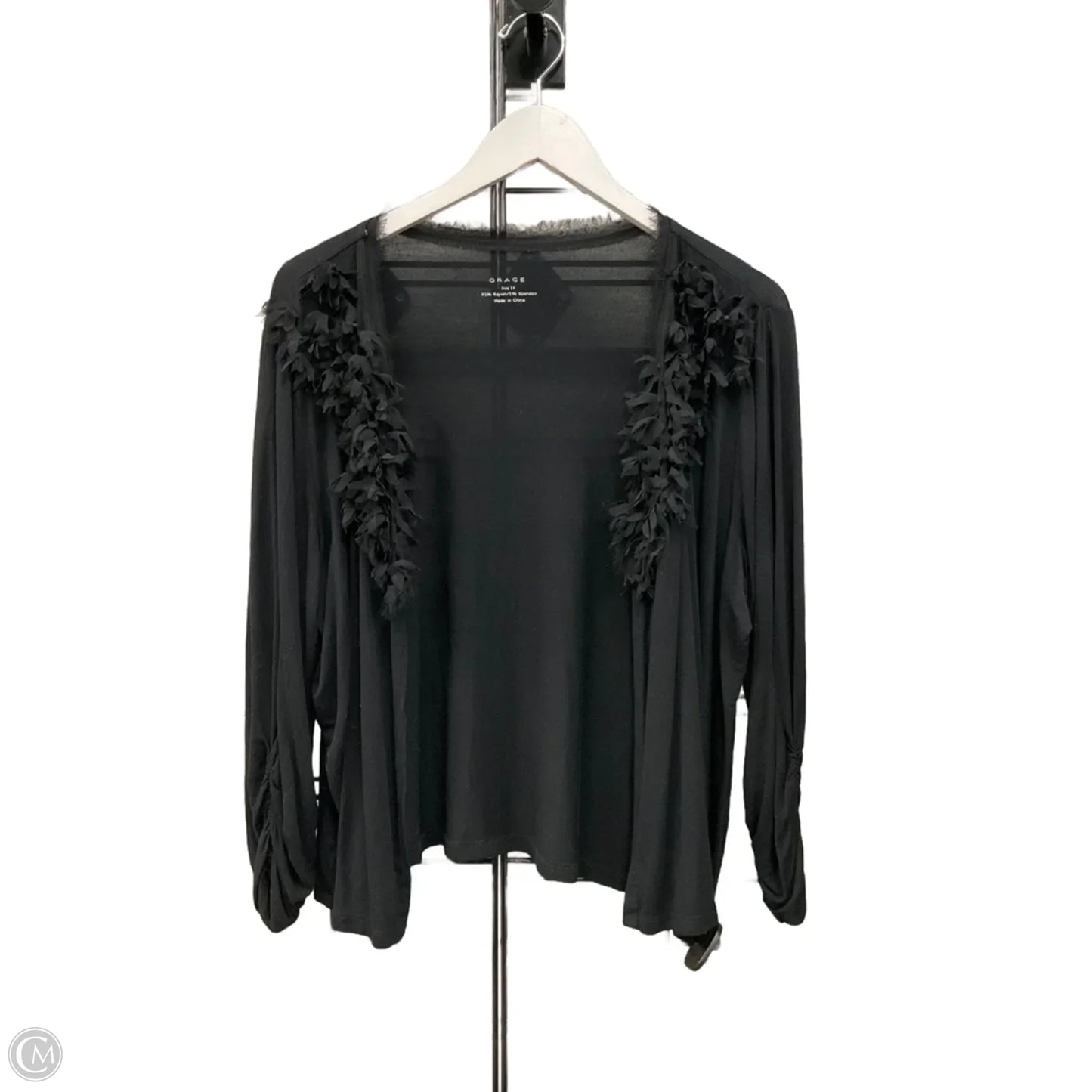 Cardigan By Grace In Black, Size: 1x