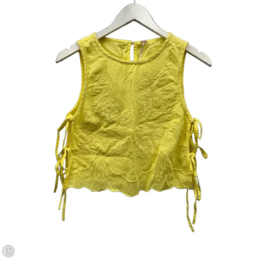 Top Sleeveless By Free People In Yellow, Size: Xs