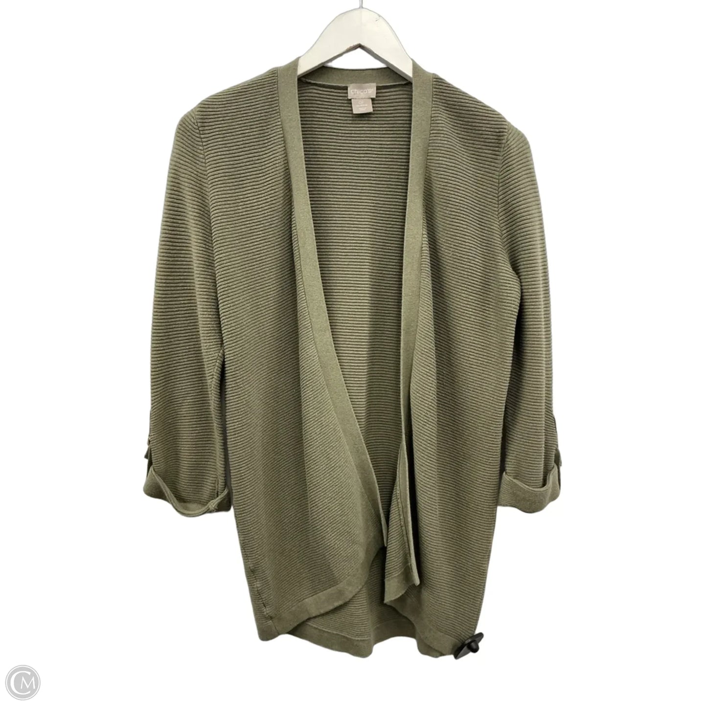 Cardigan By Chicos In Green, Size: Sp