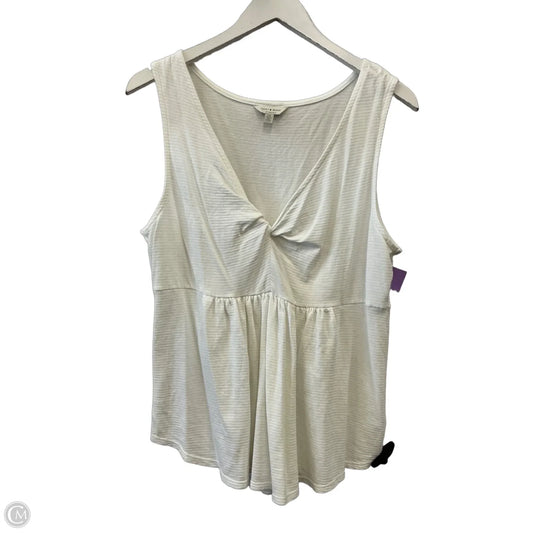 Top Sleeveless By Lucky Brand In White, Size: L