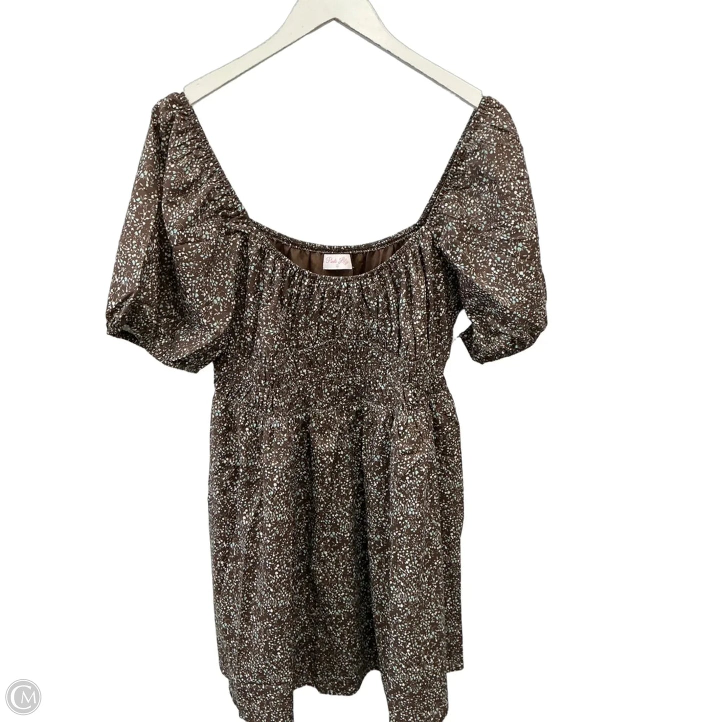 Dress Casual Short By Pink Lily In Brown, Size: L