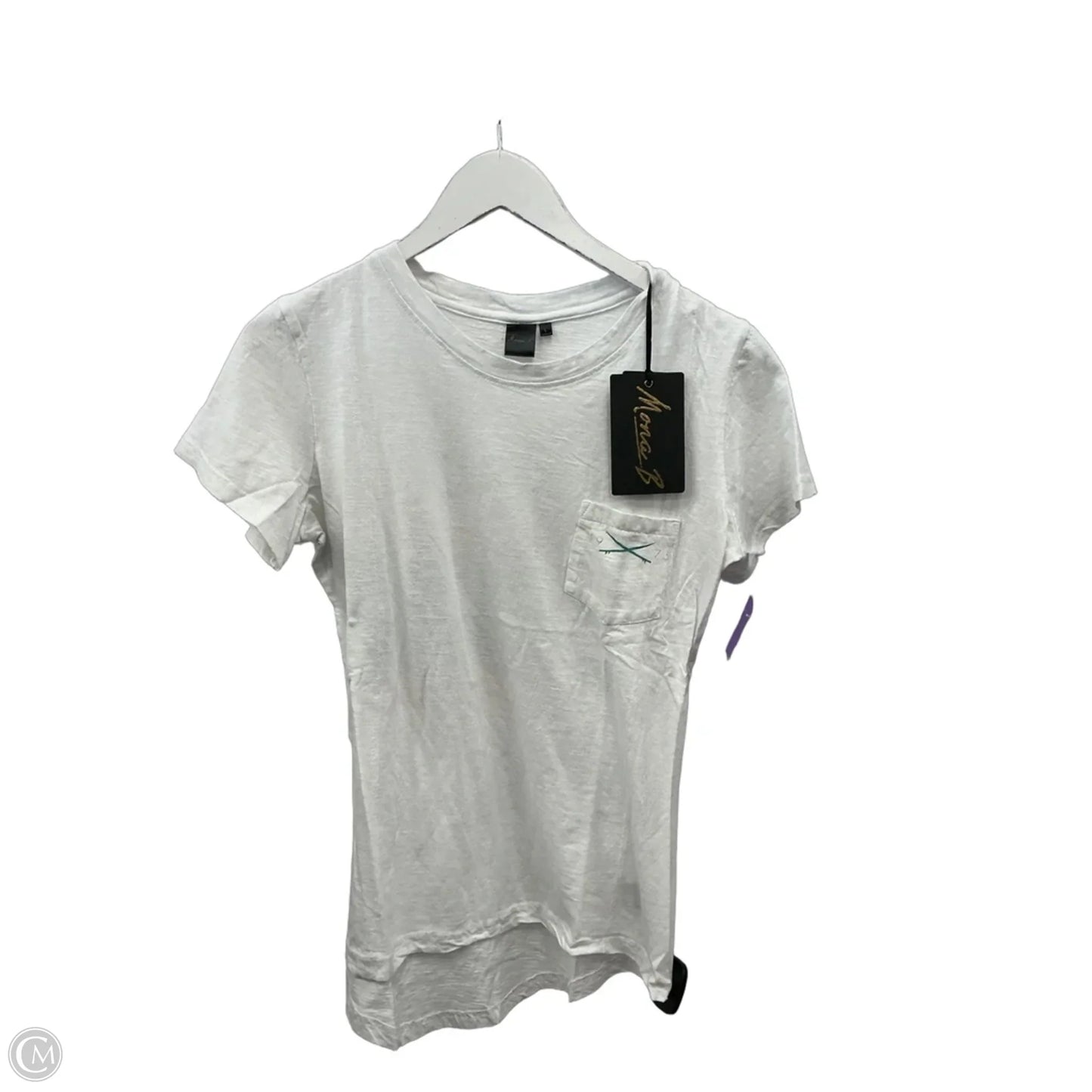 Top Short Sleeve By Clothes Mentor In White, Size: L