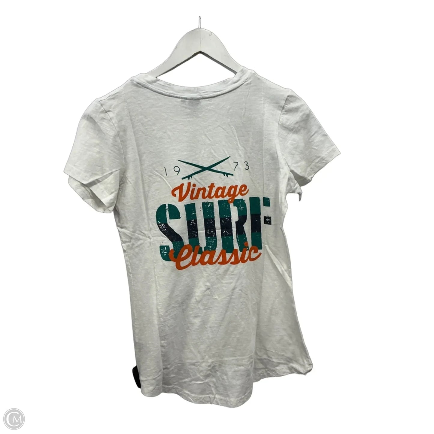 Top Short Sleeve By Clothes Mentor In White, Size: L