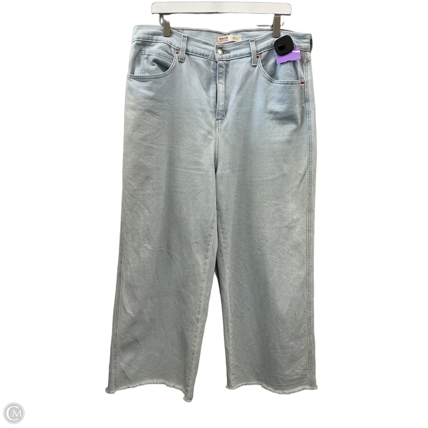 Jeans Wide Leg By Levis In Blue Denim, Size: 14