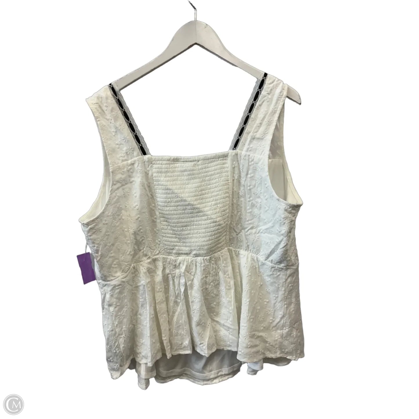 Top Sleeveless By Torrid In White, Size: 2x