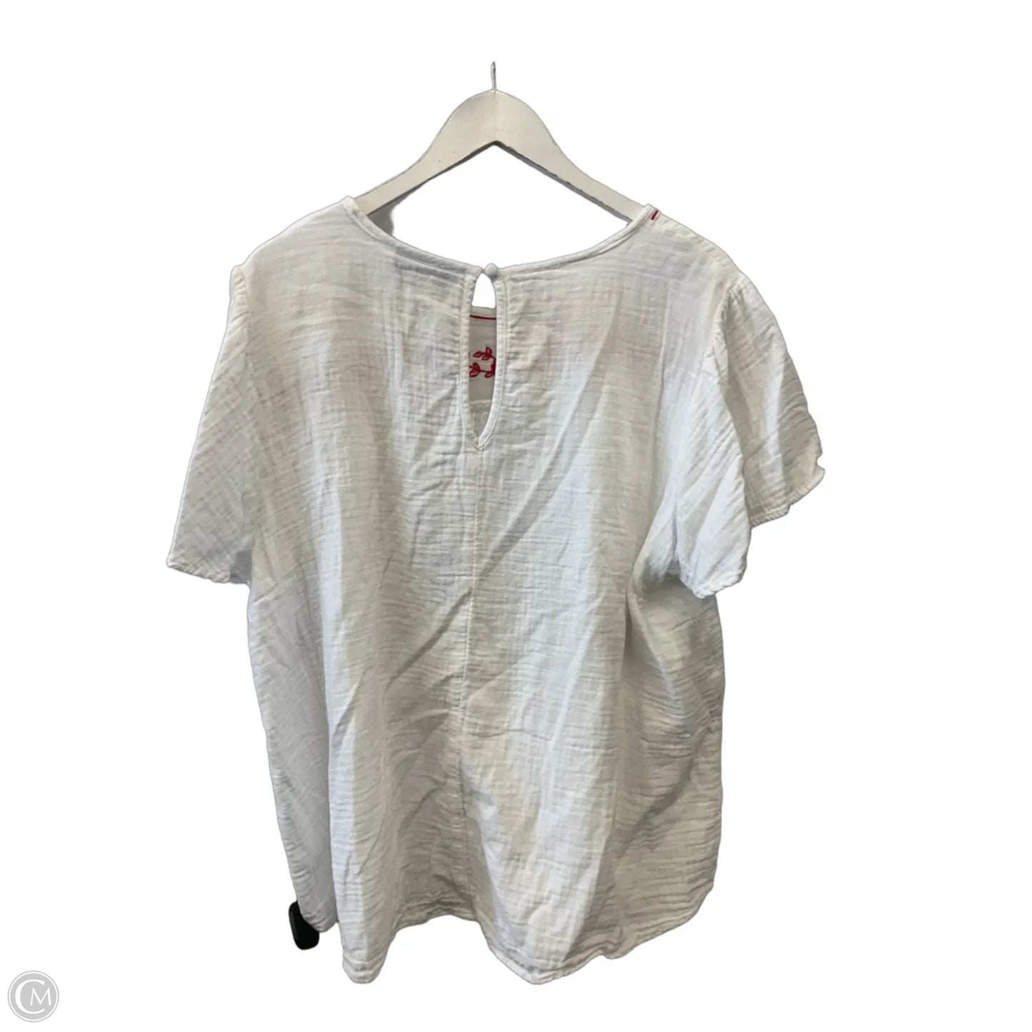Top Short Sleeve By Lane Bryant In White, Size: 2x