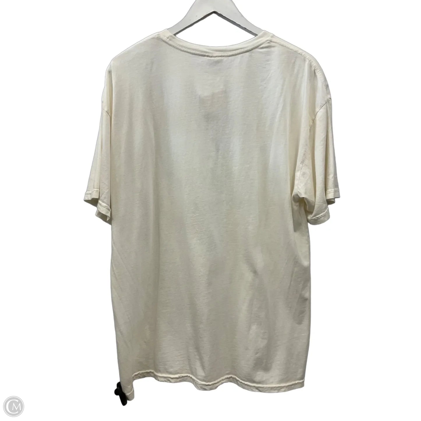 Top Short Sleeve By Oat In White, Size: L