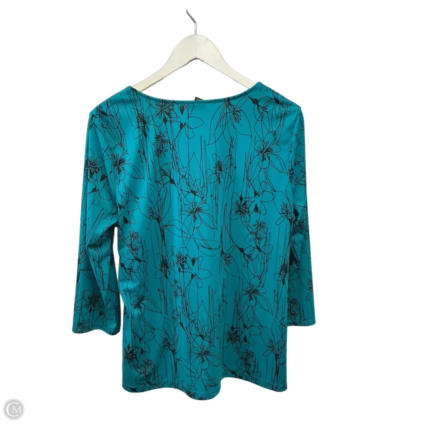 Top 3/4 Sleeve By Worthington In Blue, Size: Xl