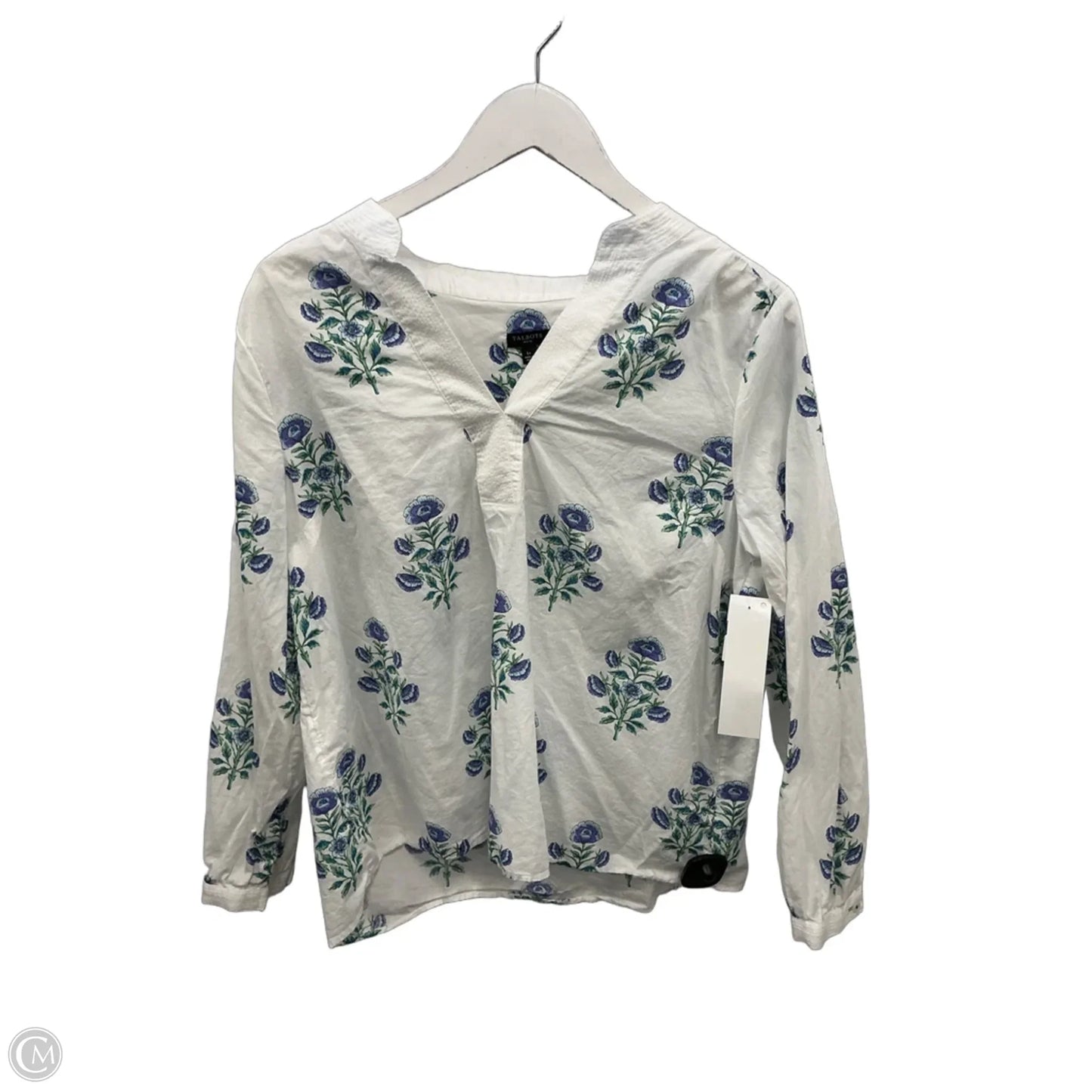 Top Long Sleeve By Talbots In White, Size: Lp