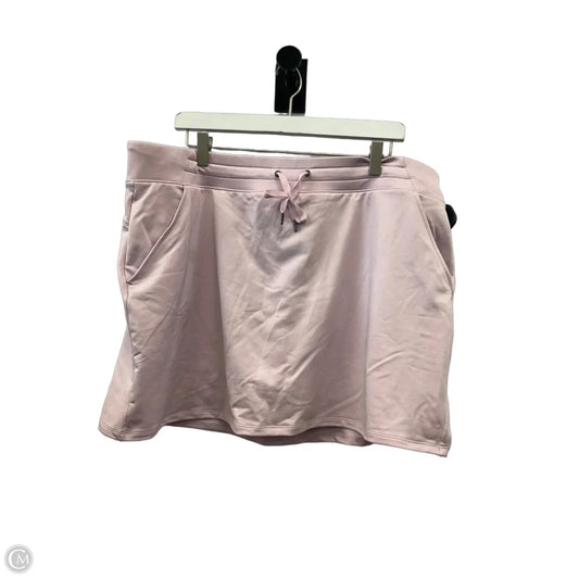 Athletic Skort By Tek Gear In Pink, Size: Xxl