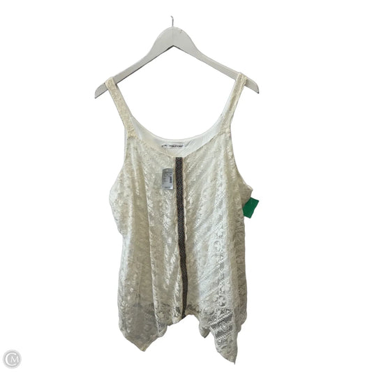 Top Sleeveless By Maurices In White, Size: 2x
