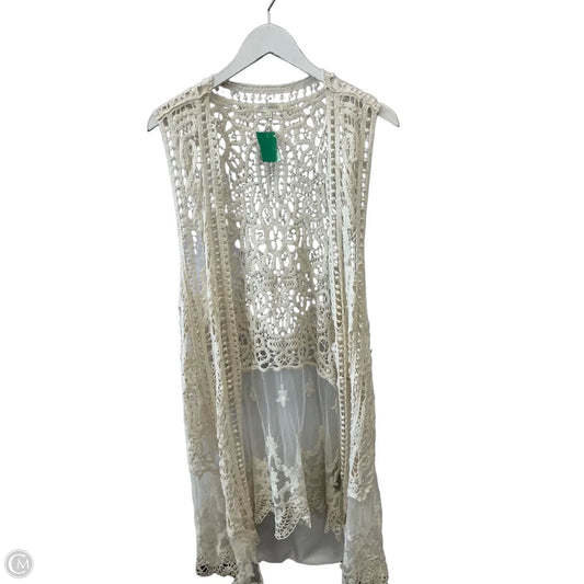 Vest Other By Ultra Flirt In Cream, Size: 1x