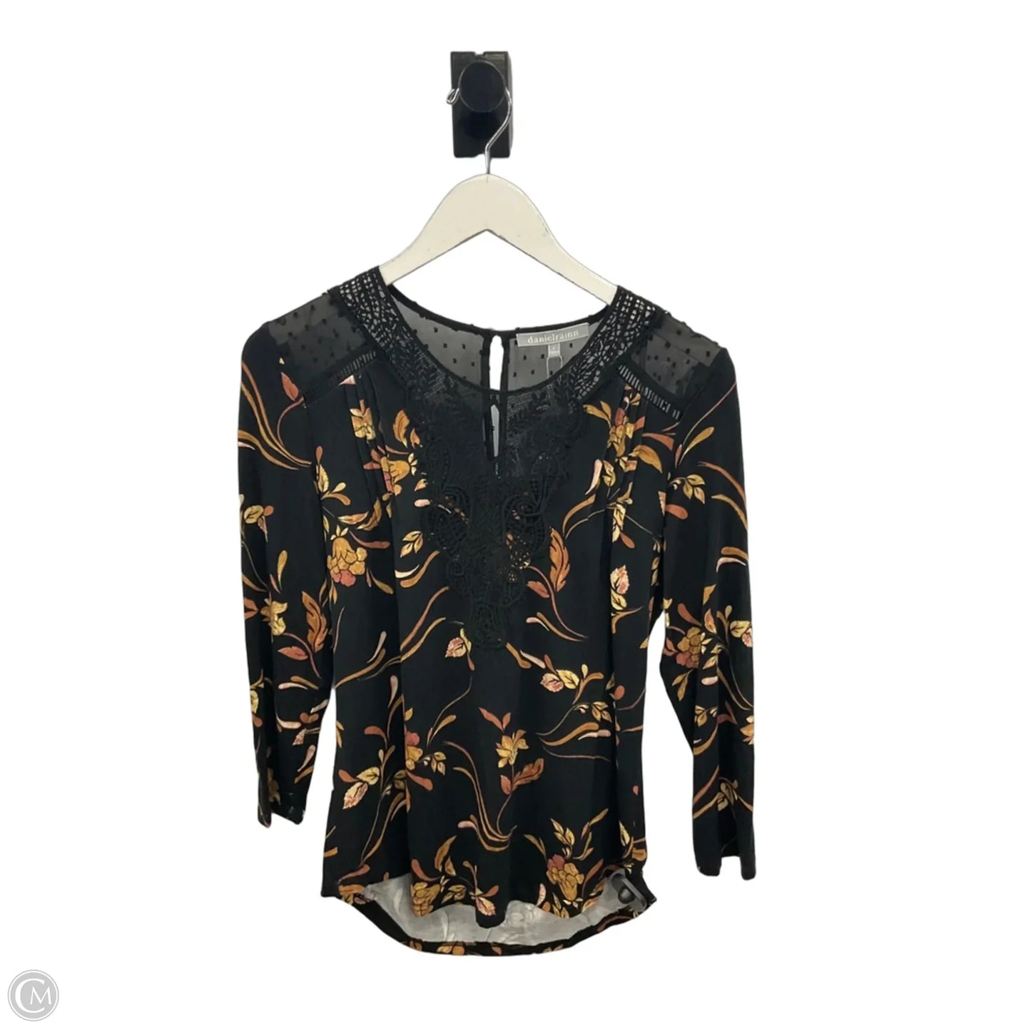 Top 3/4 Sleeve By Daniel Rainn In Black, Size: S