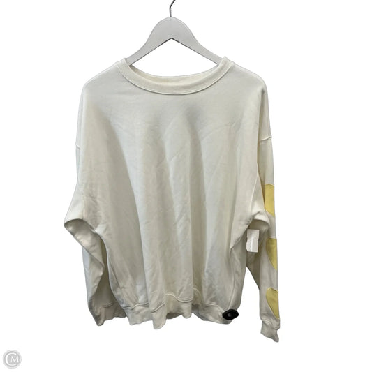 Sweatshirt Crewneck By Clothes Mentor In White, Size: Xl