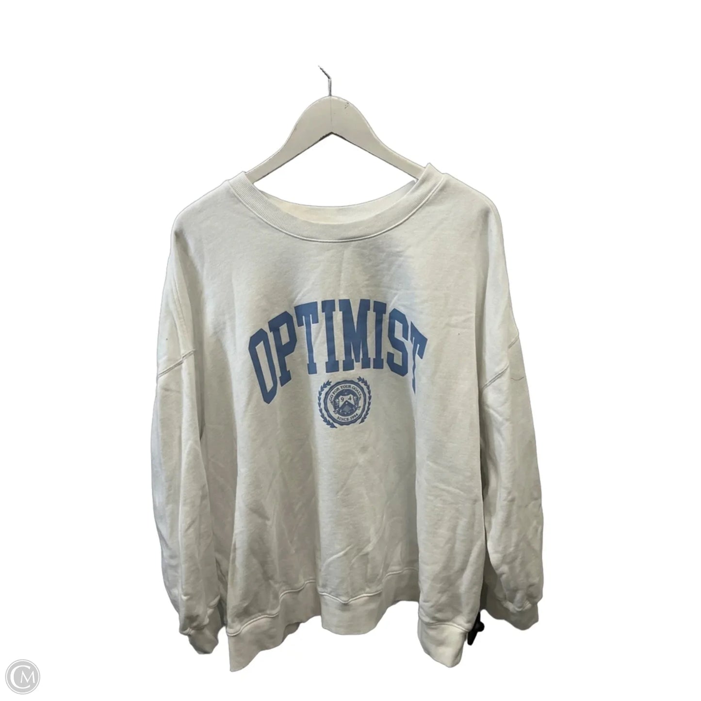 Sweatshirt Crewneck By Old Navy In White, Size: 2x