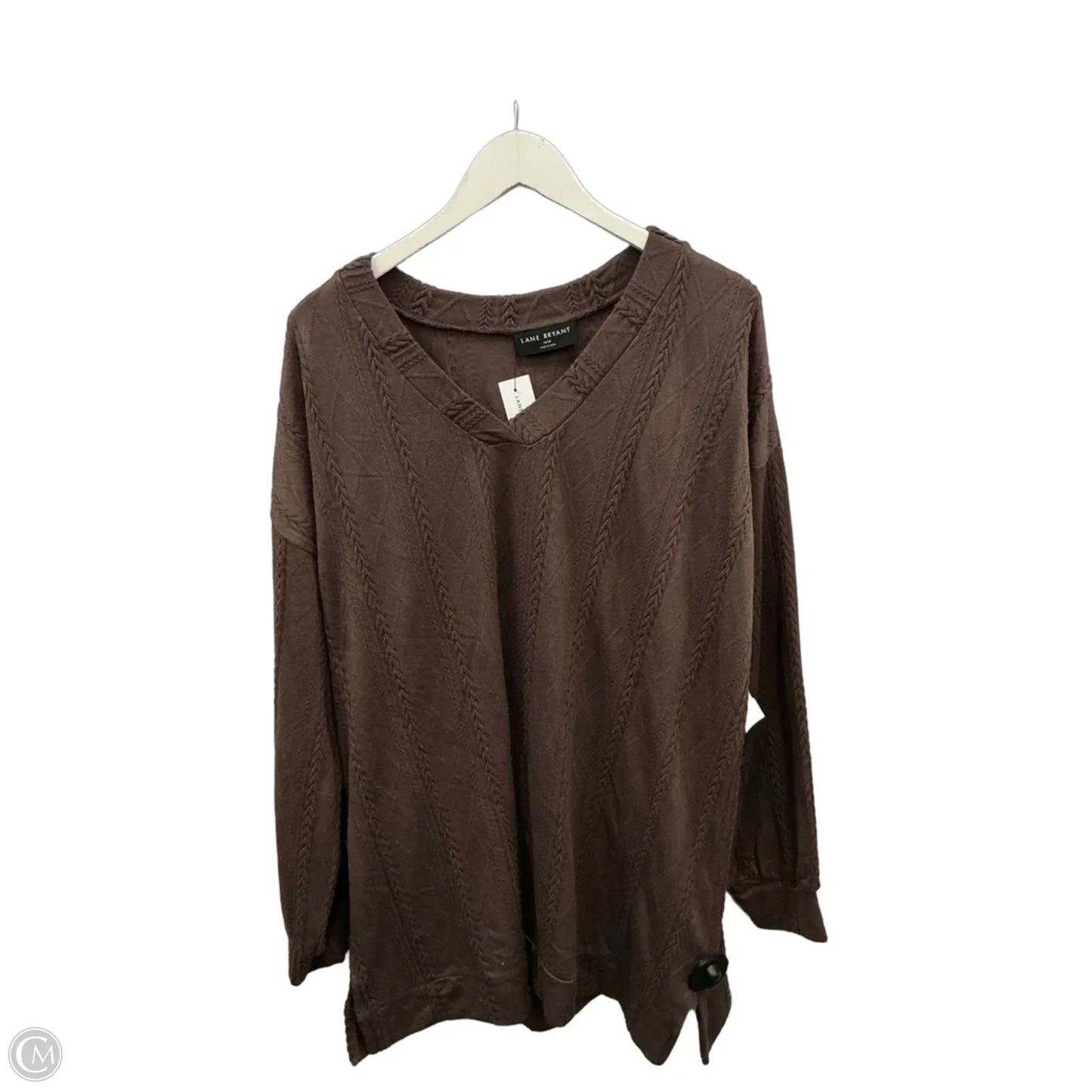 Top Long Sleeve By Lane Bryant In Brown, Size: 2x
