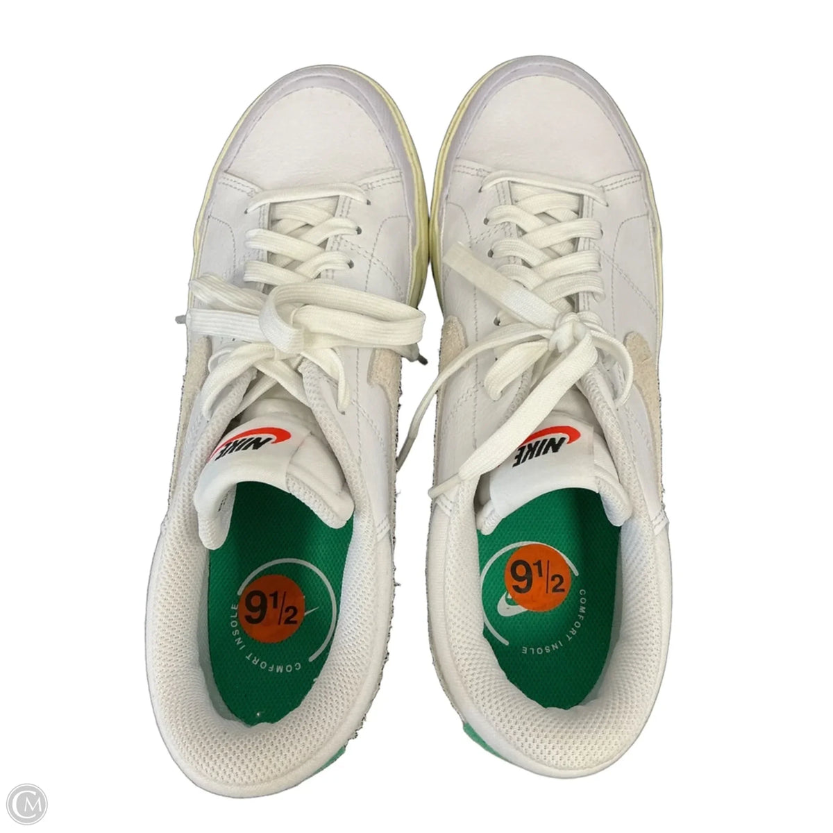 Shoes Athletic By Nike In White, Size: 9.5