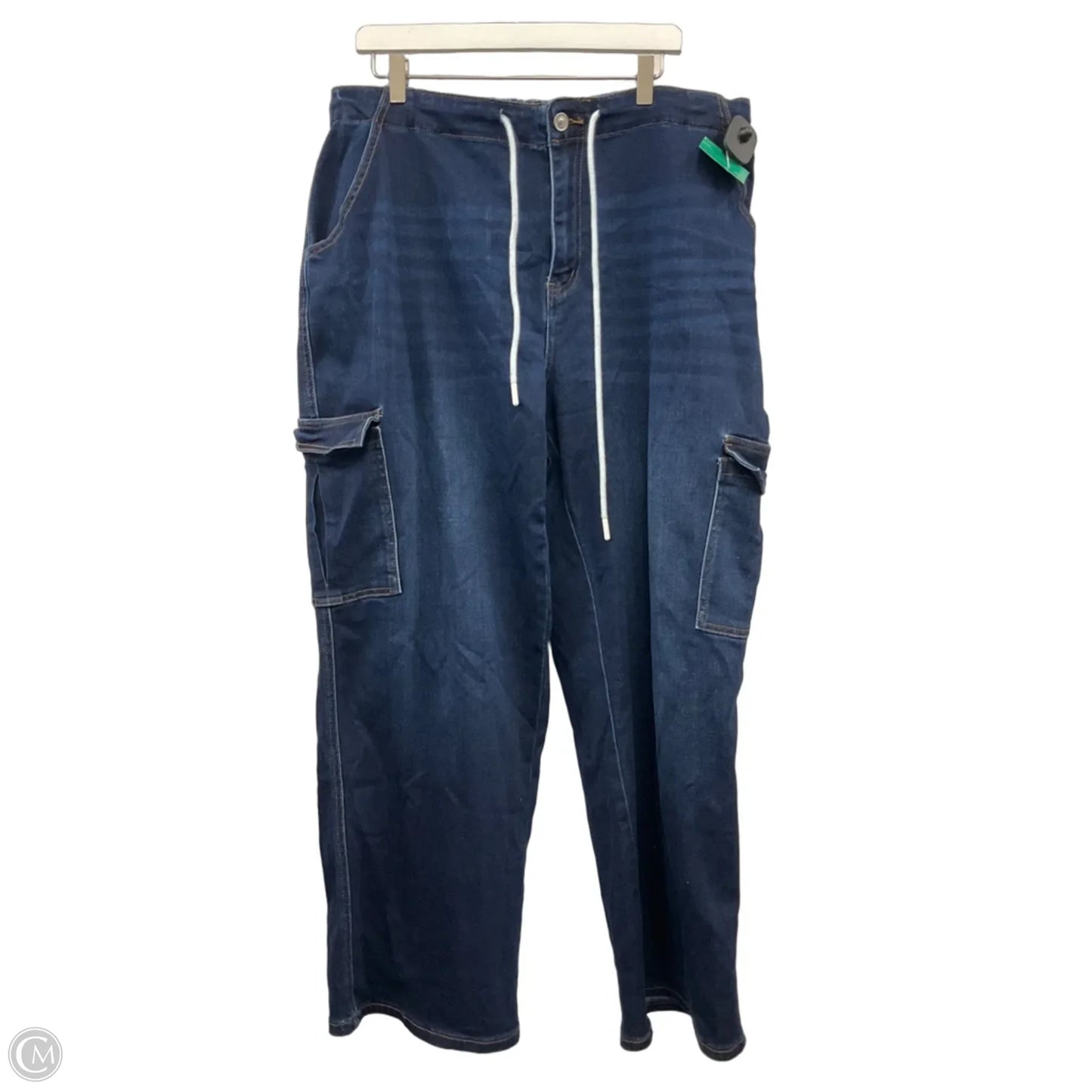 Jeans Wide Leg By Wax Jean In Blue Denim, Size: 20