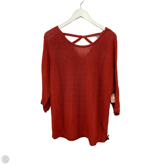 Top Long Sleeve By Chicos In Orange, Size: L