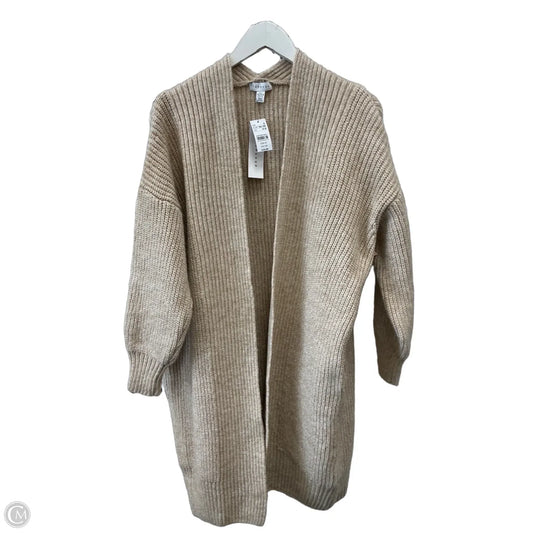 Sweater Cardigan By Topshop In Tan, Size: S