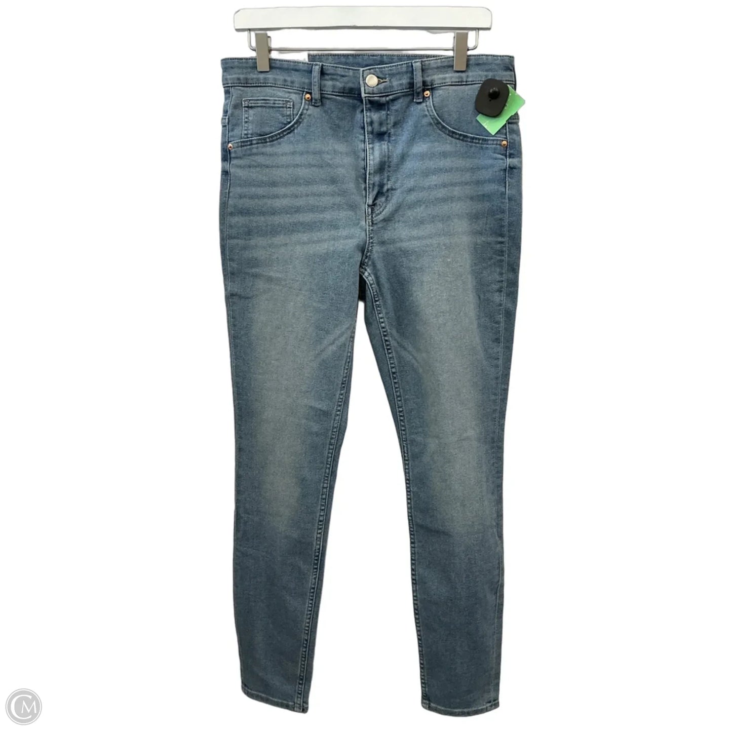 Jeans Straight By H&m In Blue Denim, Size: 12