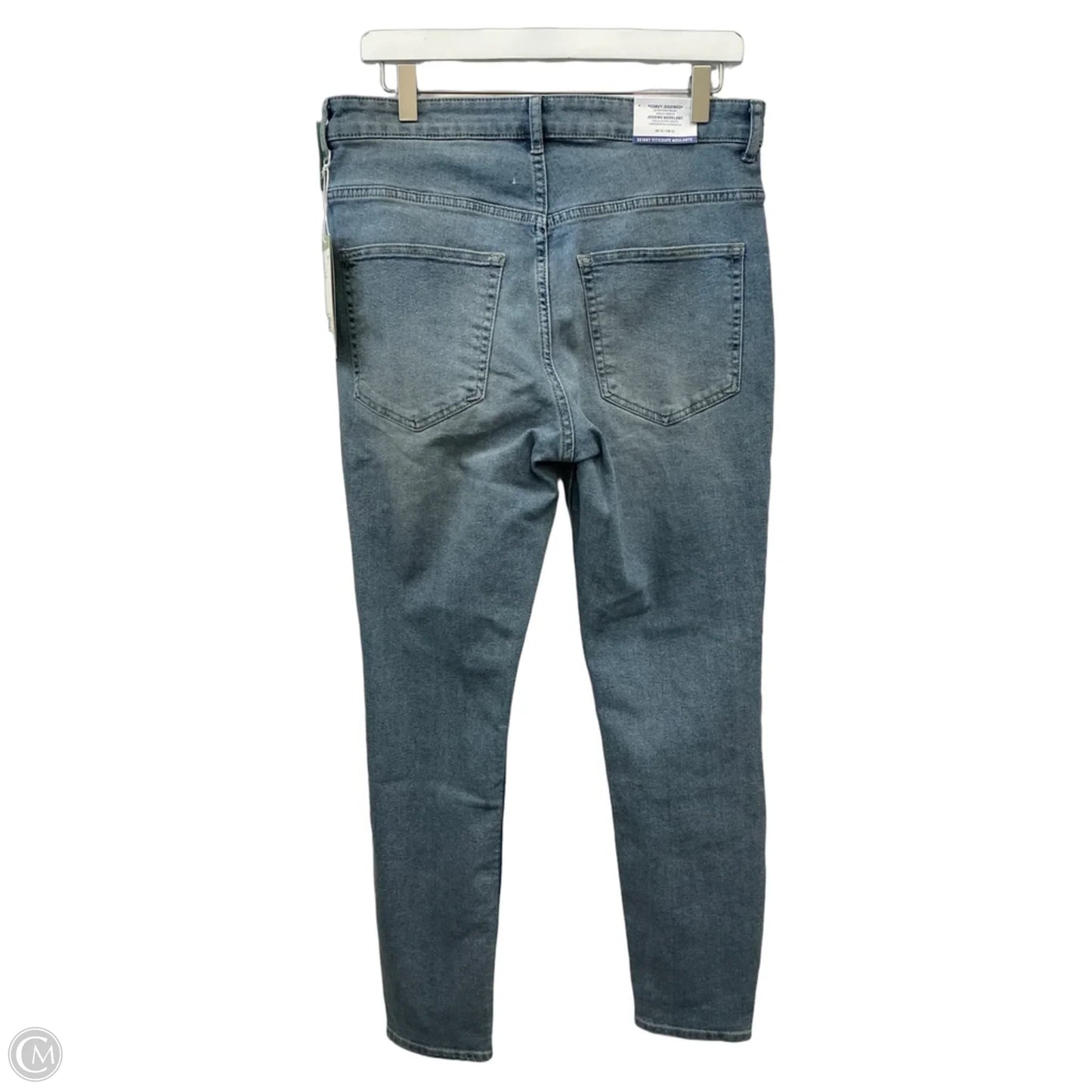 Jeans Straight By H&m In Blue Denim, Size: 12