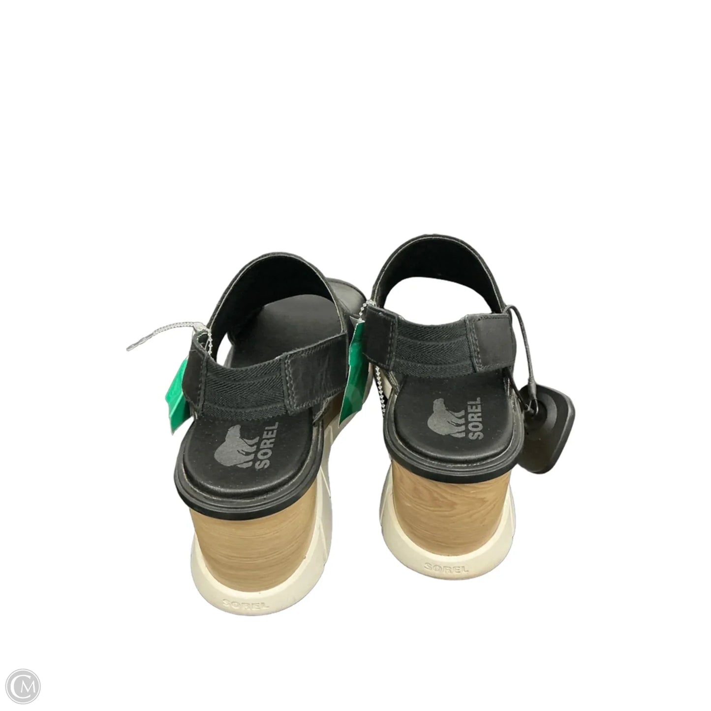 Sandals Heels Block By Sorel In Black, Size: 8.5